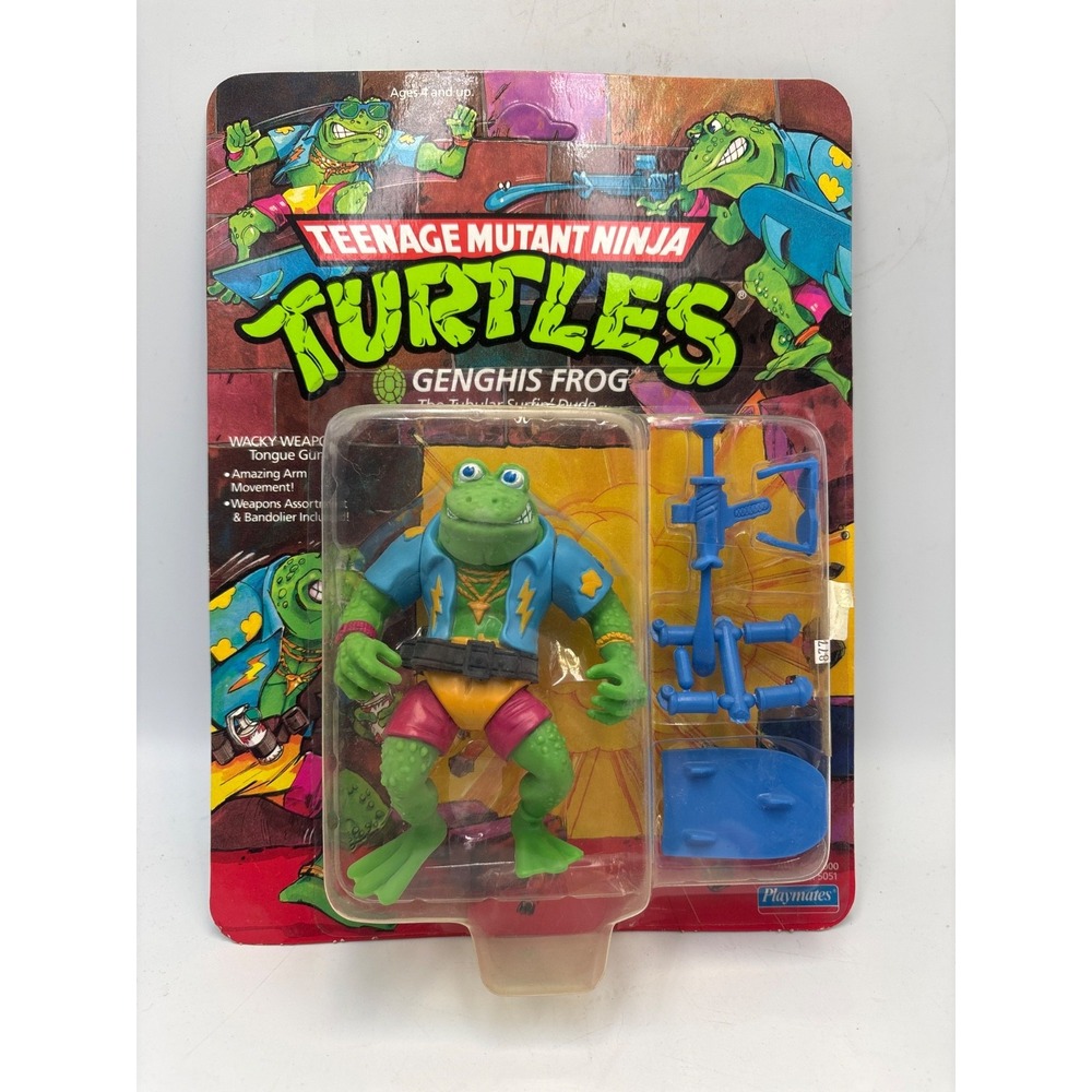 1989 TMNT Ninja Turtles Genghis Frog‎ Playmates Action Figure Sealed